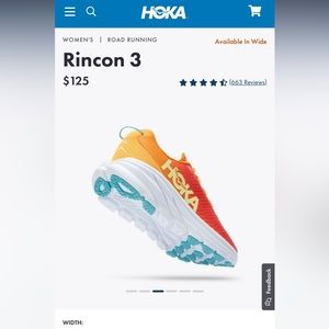 Hoka Rincón 3. LIKE NEW. Wide fit.